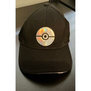 Pokemon Black Snapback Hat Holographic Pokeball Iridescent Brim Graphic Cap OSFM